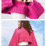 Sunray Panels Shrug Free Knitting Pattern