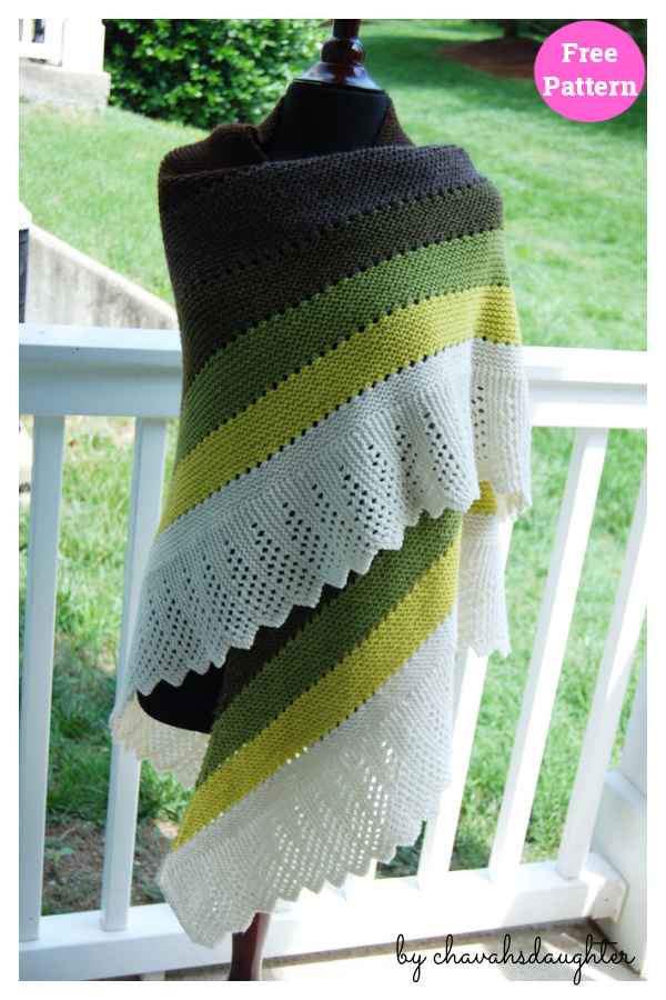 Transition Stashbuster Shawl Free Knitting Pattern