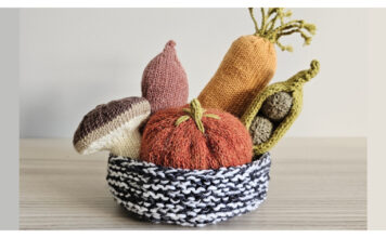 Vegetable Basket Free Knitting Pattern