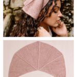 Wheel Window Bandana Free Knitting Pattern