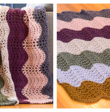 Fall Horizons Throw Blanket Free Knitting Pattern