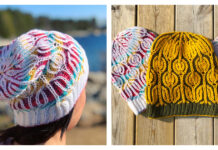 Flower Brioche Hat Free Knitting Pattern