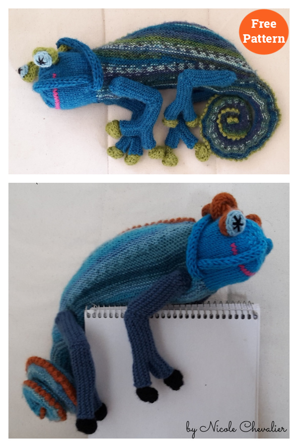 FroggyBug Chameleon Free Knitting Pattern