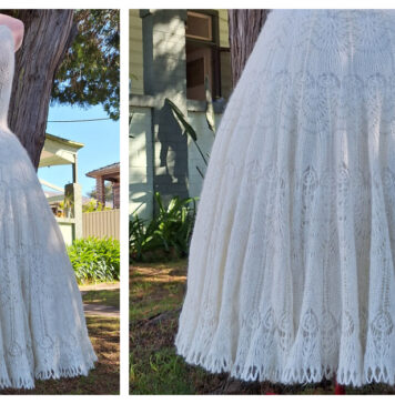 Peacock Wedding Dress Free Knitting Pattern