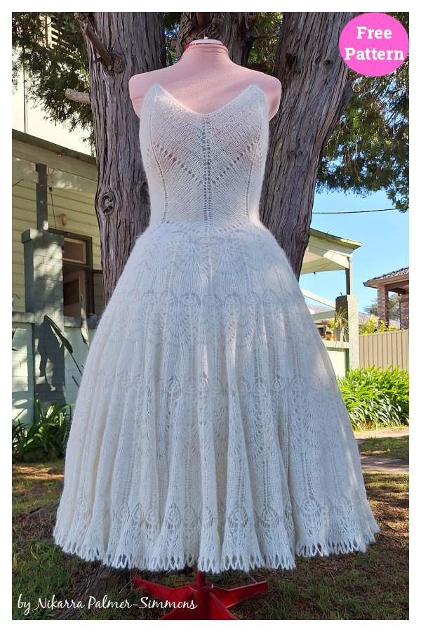 Peacock Wedding Dress Free Knitting Pattern