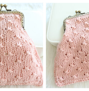 Pink Coin Purse Free Knitting Pattern