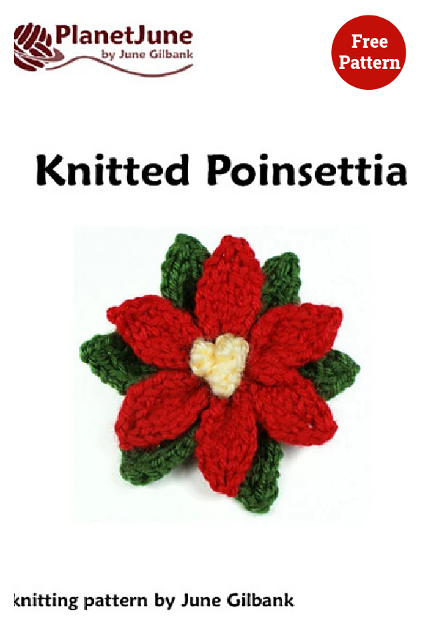 Poinsettia Free Knitting Pattern