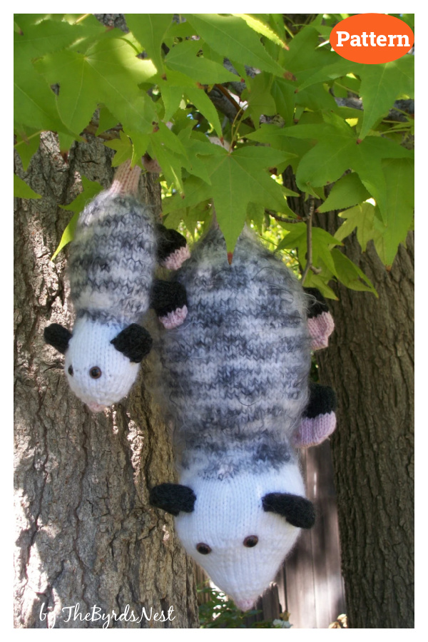 Poppy Opossum and Baby Knitting Pattern