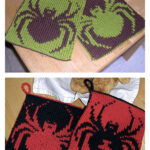 Spider Potholder Free Knitting Pattern