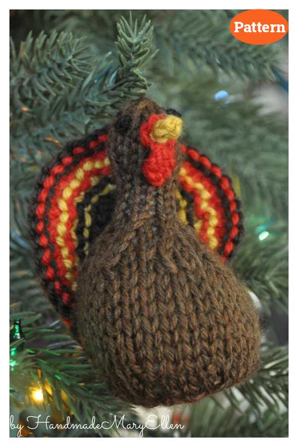 Turkey Ornament Knitting Pattern