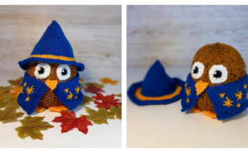 Wizard Owl Free Knitting Pattern