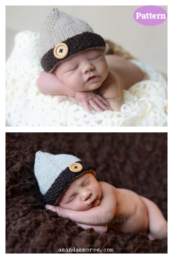 Acorn Baby Hat Free Knitting Pattern