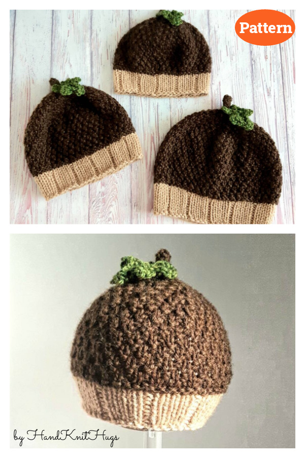 Acorn Hat Knitting Pattern