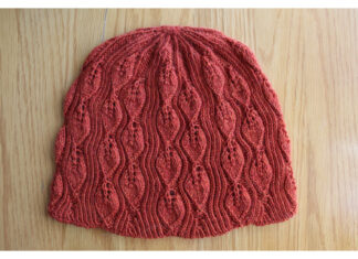 Falling Leaves Hat Free Knitting Pattern