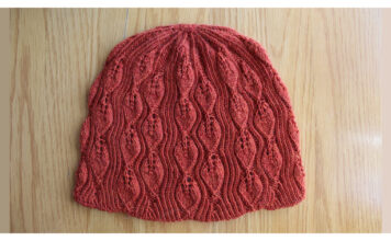 Falling Leaves Hat Free Knitting Pattern