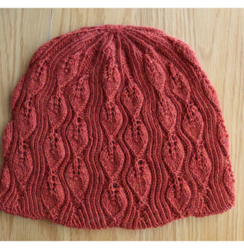 Falling Leaves Hat Free Knitting Pattern