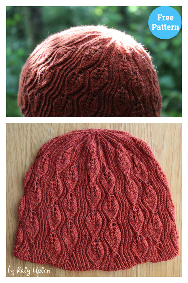 Falling Leaves Hat Free Knitting Pattern 