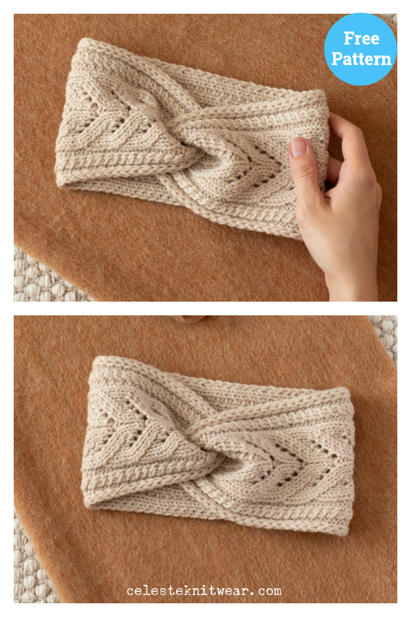 Grapevine Headband Free Knitting Pattern