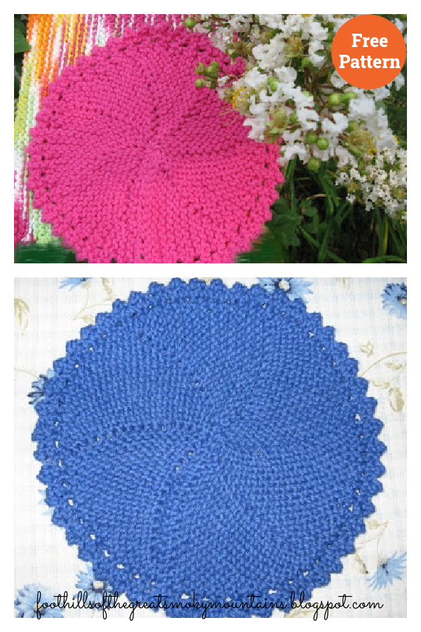 Lacy Picot Swirl Cloth Free Knitting Pattern