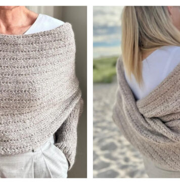 Meadow Sunset Wrap Free Knitting Pattern