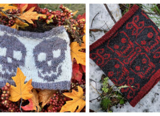 Spooky Skull Cowl Knitting Patterns