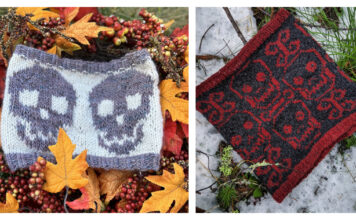 Spooky Skull Cowl Knitting Patterns