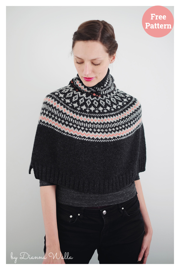 Stoneham Poncho Free Knitting Pattern