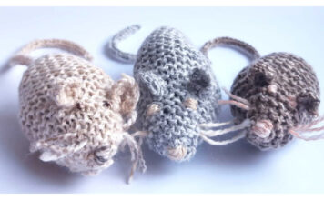 Three Little Mice Free Knitting Pattern