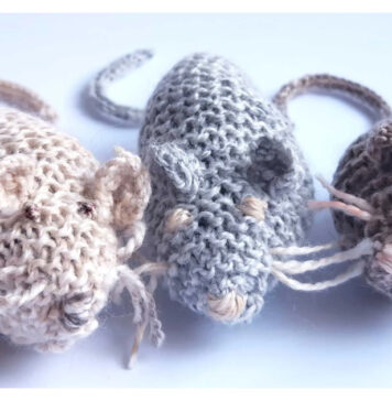 Three Little Mice Free Knitting Pattern