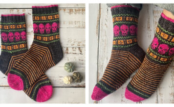 Trick or Feet Socks Free Knitting Pattern