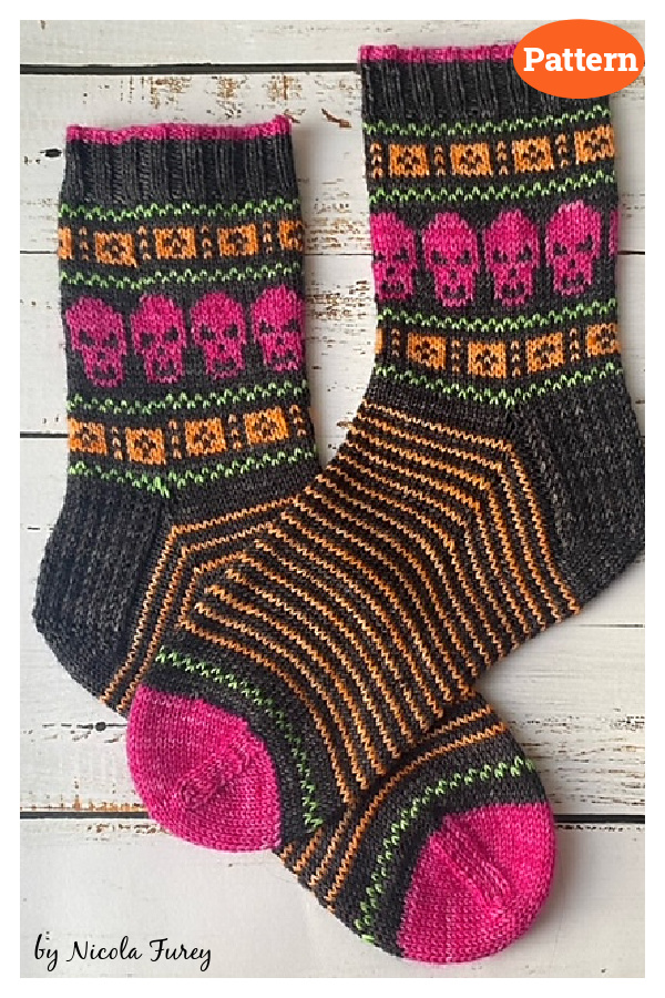 Trick or Feet Socks Knitting Pattern