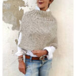 Turtle Neck Cape Knitting Pattern