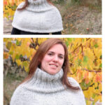 Turtleneck Cape Free Knitting Pattern and Video Tutorial