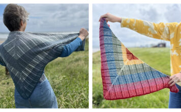 Two Sizes Indigone Shawl Free Knitting Pattern