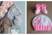 Baby Hat and Booties Set Free Knitting Patterns