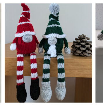 Christmas Gnomes Free Knitting Pattern