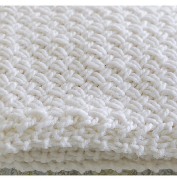 Diagonal Basket Weave Blanket Free Knitting Pattern