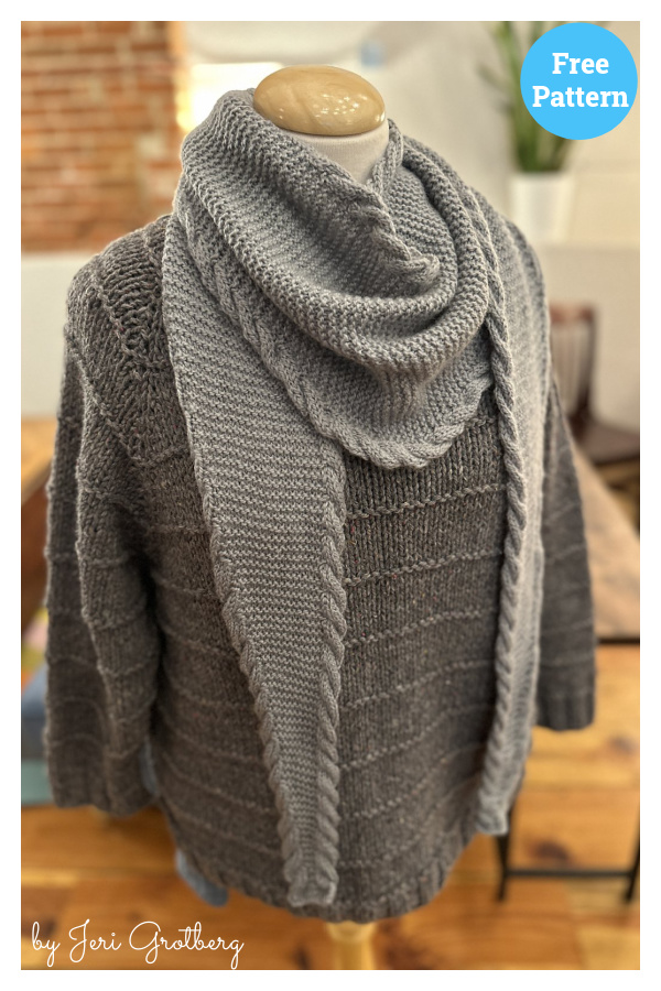 Easy Does It Cabled Era Scarf Free Knitting Pattern