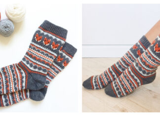 Fox Isle Socks Free Knitting Pattern