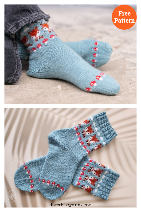 Fritz the Fox Soqs Socks Free Knitting Pattern