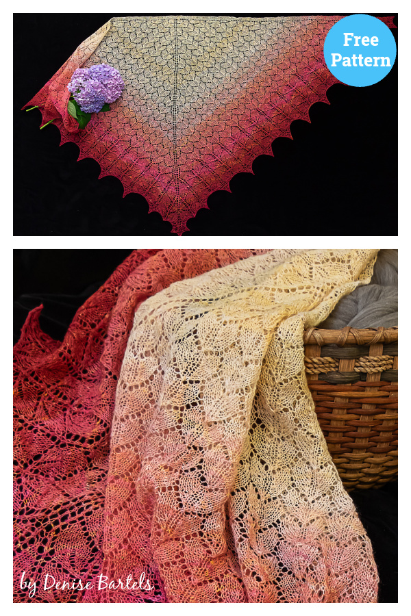 In My Mom's Garden Shawl Free Knitting Pattern