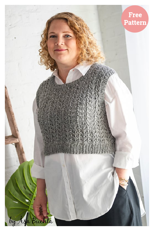 Leonie Lace Vest Free Knitting Pattern