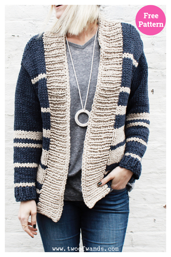 Oxford Boyfriend Cardigan Free Knitting Pattern