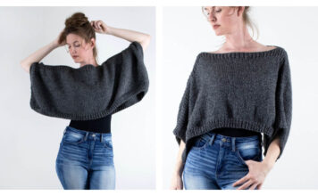 Rectangle Poncho Free Knitting Pattern