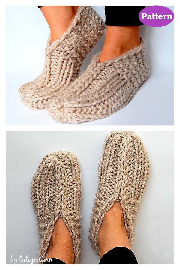 Slipper Socks Knitting Pattern