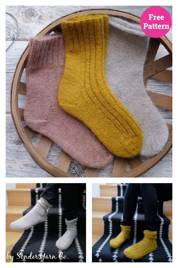 The Indoorsy Socks Free Knitting Pattern