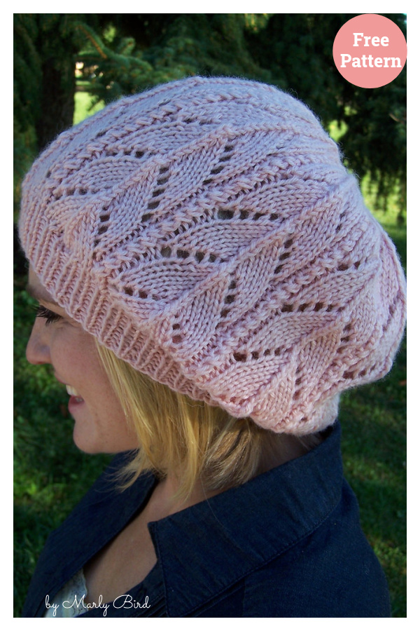 Bashful Lace Hat Free Knitting Pattern