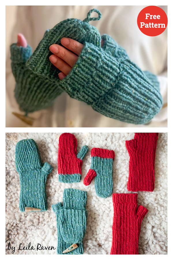 Bayside Mitts Free Knitting Pattern