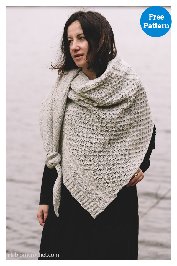 Bee Calm Shawl Free Knitting Pattern