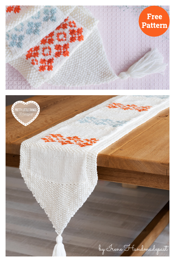 Blossom Table Runner Free Knitting Pattern